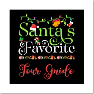 Santas Favorite - Tour Guide - Holiday Top Elf Profession Posters and Art